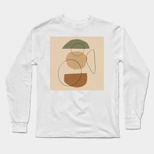 geometrical,abstract,minimal,modern,pastel,plant,abstract,pastel design, Long Sleeve T-Shirt